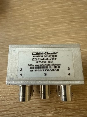 Mini-Circuits ZSC-4-3-75+ 4-Wege Power Splitter 0,25-250 MHz 75 Ohm BNC 