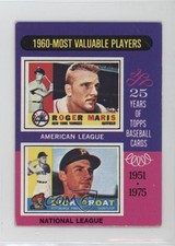 1975 Topps Mini Most Valuable Players Roger Maris Dick Groat #198 9u0