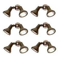 15" Outdoor Security Flood Light 2 Head with Heavy Duty Cast Aluminum Body 15...