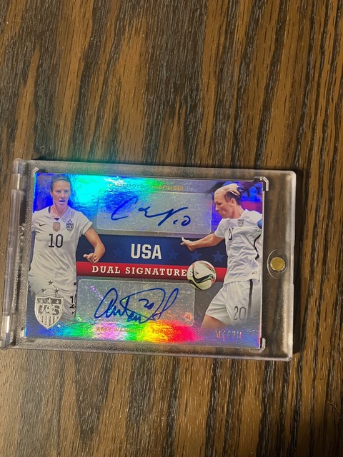 Carli Lloyd Abby Wambach 2015 Panini USA WNT SOCCER DUAL SIGNATURES AUTO #07/10
