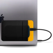 2-Pocket Adhesive Storage Pouch Laptop Accessory Organizer for SSD Magic Mous...