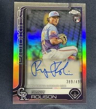 2025 Topps Chrome Update Ryan Rolison Rookie Auto Refractor /499 #AC-RR Rockies