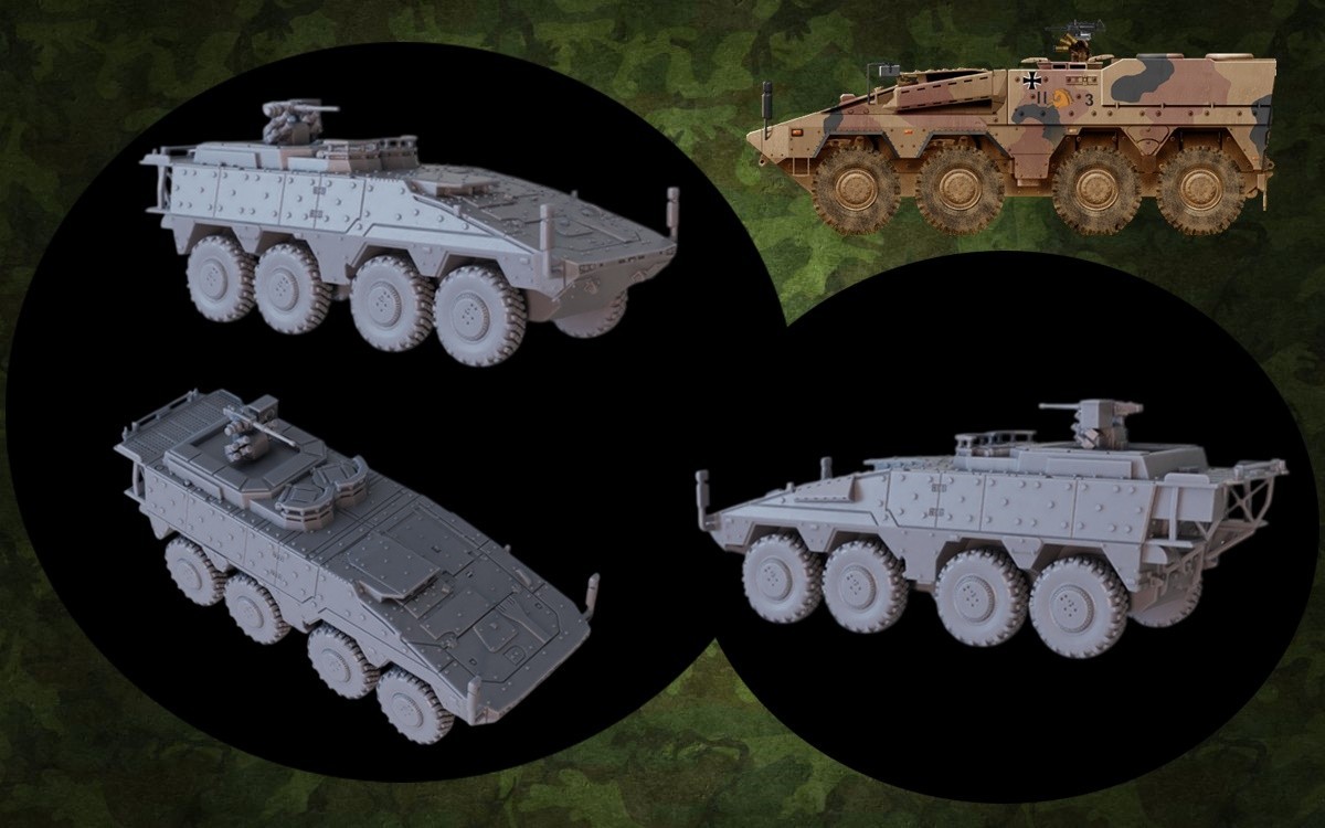 Kit maqueta para montar y pintar - Vehículo militar . GTK Boxer - 1/72