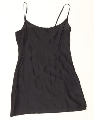 Hoss Intropia durchsichtiges Damen-Schlupfkleid UK 12 Medium schwarz Polyamid DF11