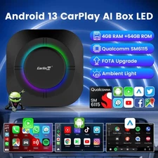 LED Box Wireless CarPlay Smart Multimedia Box Qualcomm Chip SD Expand to 512GB