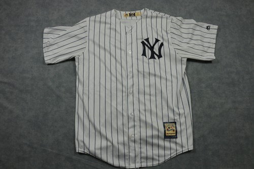 Maillot New York Yankees Extérieur – Majestic – Gris – Homme Taille L