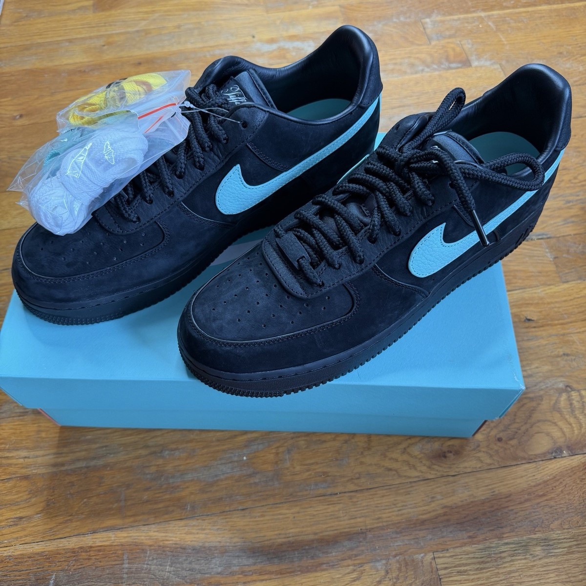 Nike Air Force 1 Low x Tiffany & Co. 1837 Black Aqua DS 11.5
