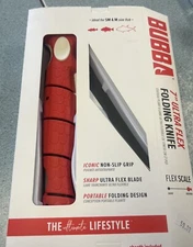 Bubba 1112554 7 Inch Tapered Flex Folding Fillet Knife with sheath  non slip dri