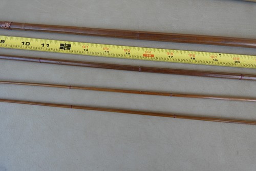 Vintage Split Bamboo Fly Rod 3 Piece With Extra Tip 9 Ft Repair Needed - Picture 4 of 12