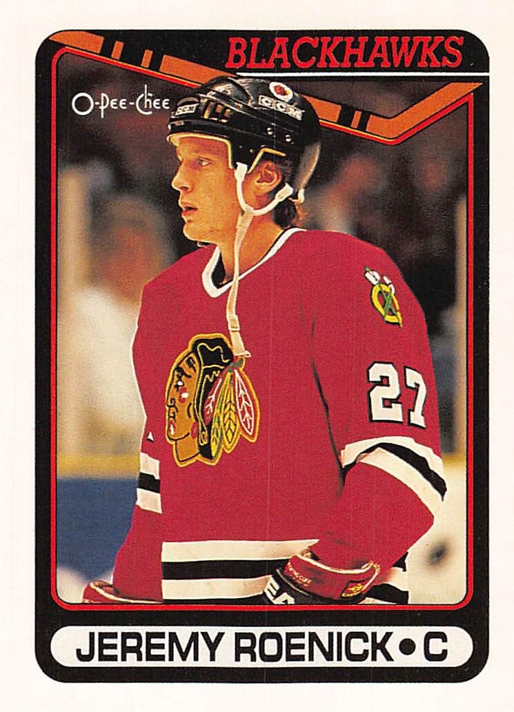 1992-93 O-Pee-Chee Rookie Reprints Jeremy Roenick #383 NM/MT CHICAGO BLACKHAWKS