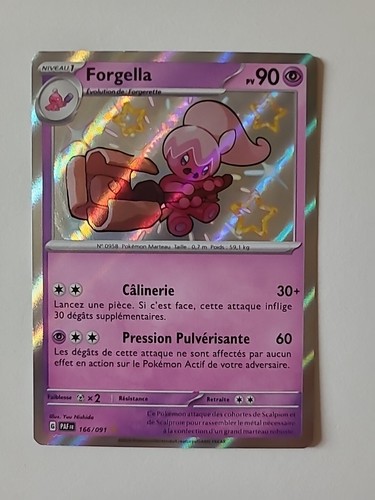 Carte Pokemon Forgella Shiny 166/91 Destinées De Paldea Ev4.5 FR PAF