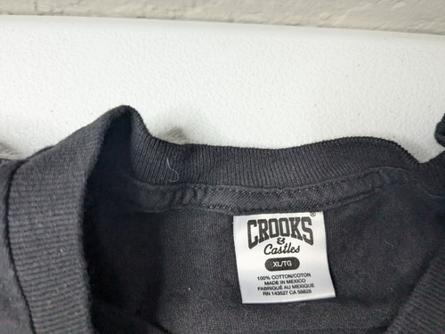 Crooks & Castle T Shirt Men's XL Black Graphic Short Sleeve - Picture 3 of 5