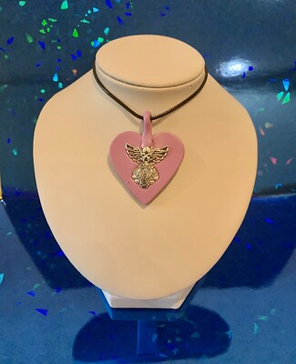 UK Purple Angel Polymer Clay Pendant Steampunk Necklace Kassy