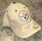 Pittsburgh Steelers Autographed Hat Unknown #54 #4 #60 #81 #6 Hand Signed 6x
