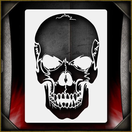AIRSICK STENCILS Skull 25 Airbrush Stencil Template Airsick
