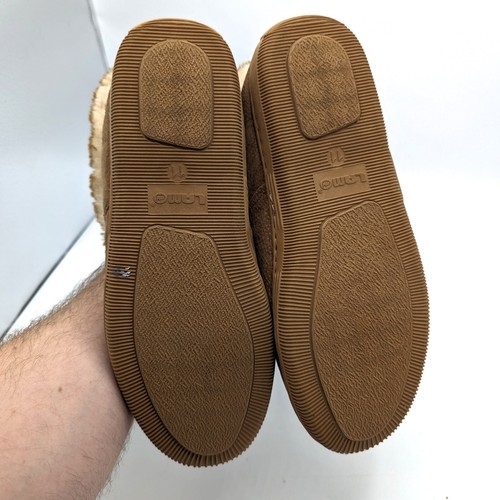 Lamo Women's Suede Bootie Slippers Chestnut Size 11 Shearling Sherpa Ankle Cozy - Picture 6 of 7