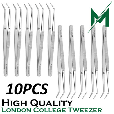 10 College Cotton Dressing Plier 6'' Dental Instruments Premium Stainless Steel