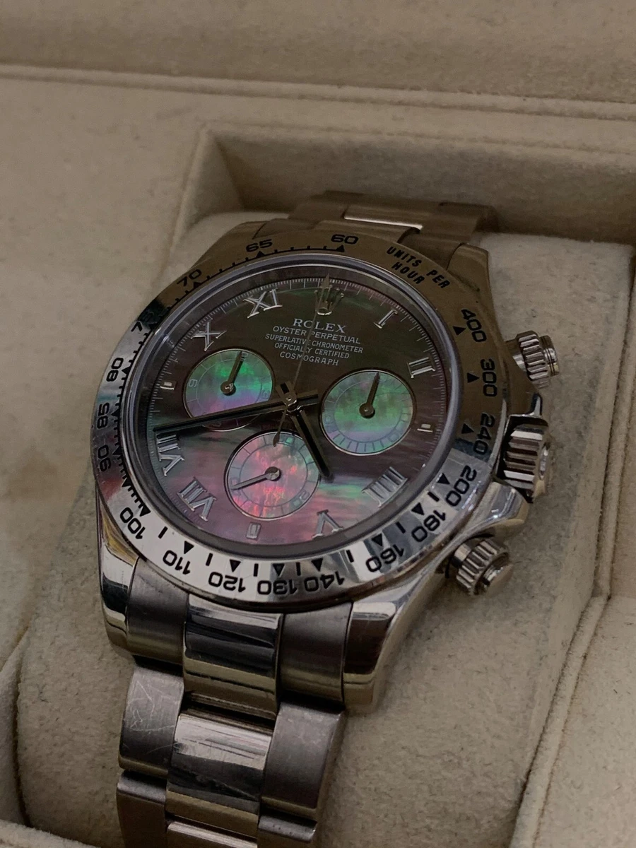 Rolex daytona 18k white cheap gold
