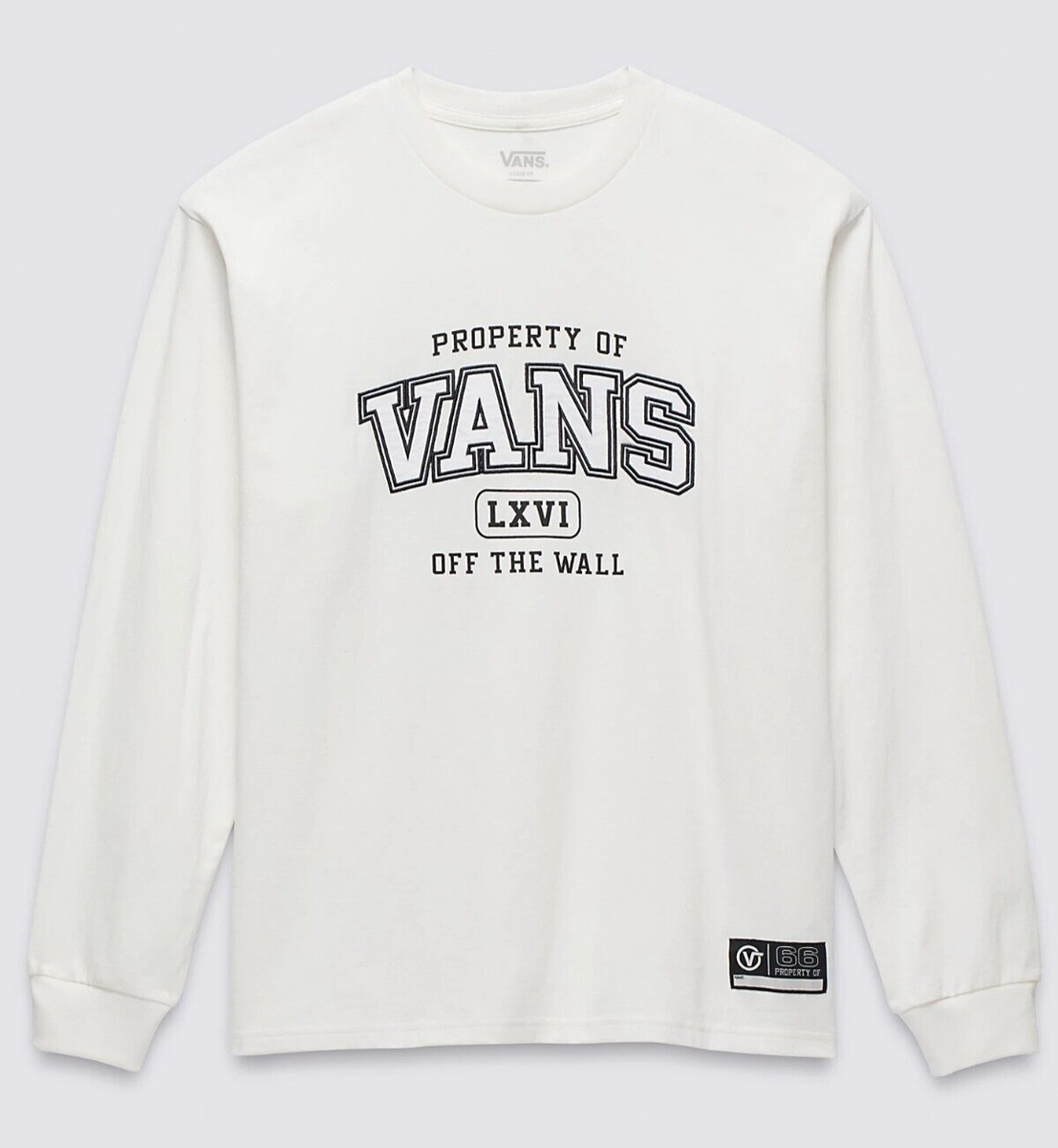 Brand New Mens Vans Property Of Long Sleeve T-shirt Marshmallow