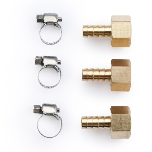 U.S. Solid 3pcs Brass Hose Fitting Pipe Adapter 3/8" Barb To 3/8" NPT Female