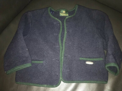 Exklusiver Trachtenjanker Reine Schurwolle GIEßWEIN Gr. 104 Oktoberfest Jacke