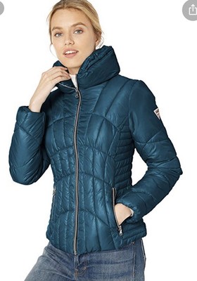 guess quilted puffer jacket
