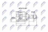 Nty NPW-PL-007 Gelenksatz Antriebswelle Vorderachse Links, Vorderachse Rechts,