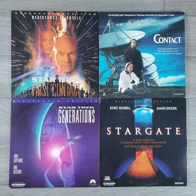 (4 Lot Laserdisc) Star Trek Generations - Star Trek First Contact - Star Gate - 