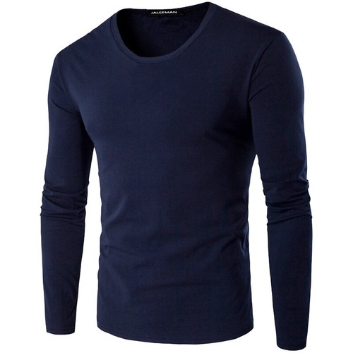 Men Long Sleeve T Shirt Soft Slim Turtle Neck Cotton Tops Tee Pullover Clothing - Picture 4 of 14