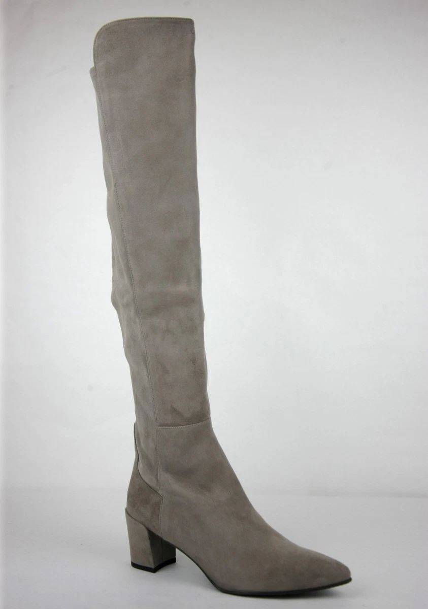765 New Stuart Weitzman Taupe Suede Allwayhunk Over The Knee Boot