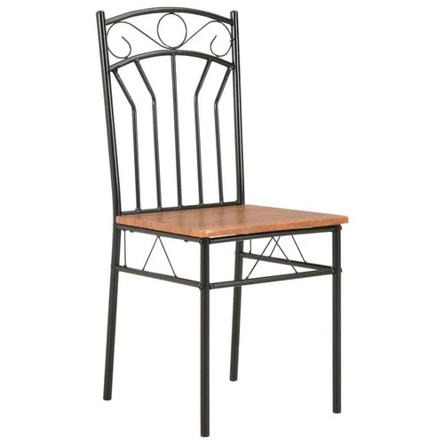 vidaXL Dining Chairs 6 pcs Brown MDF - Picture 2 of 9
