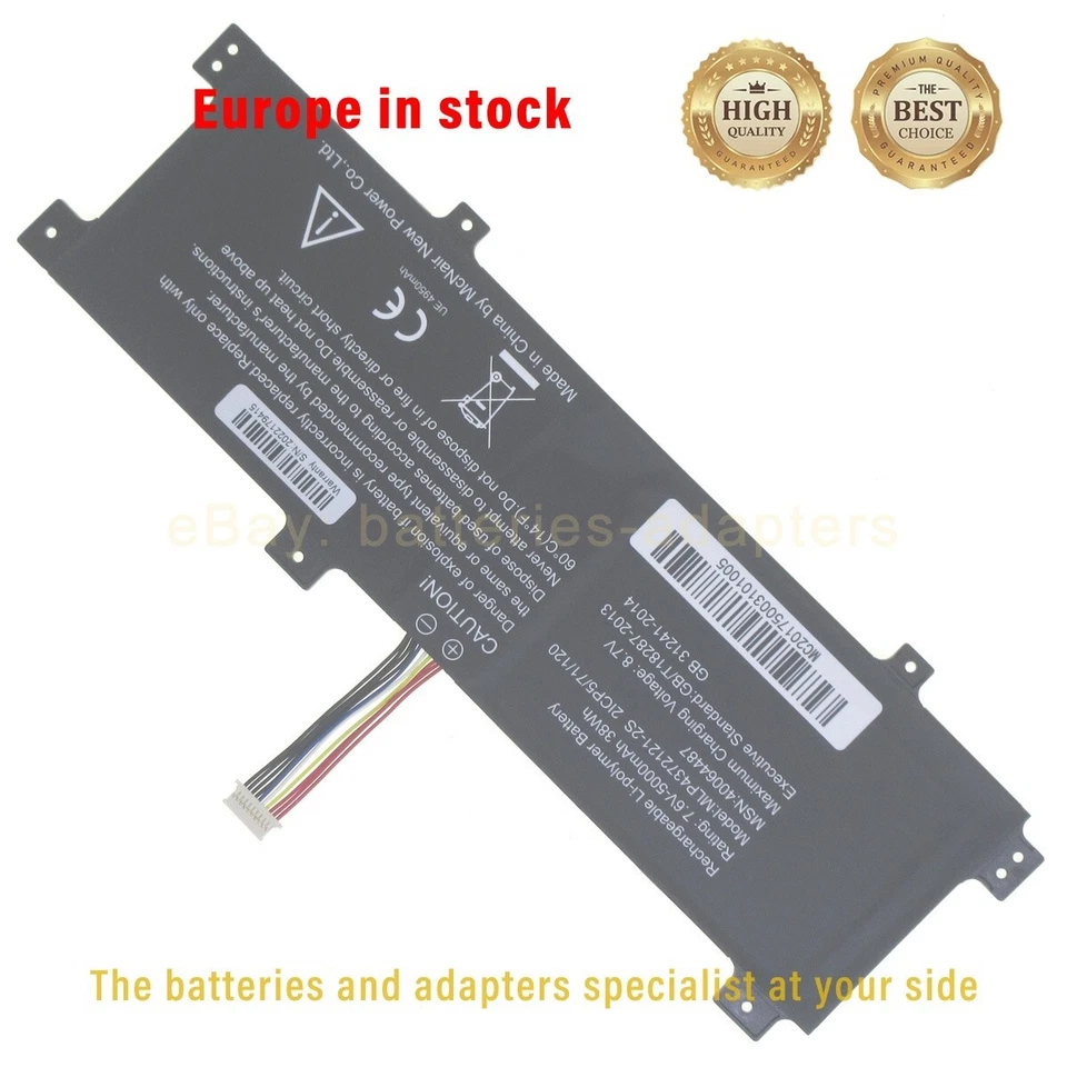 原装全新 2ICP5/71/120 电池适用于 MEDION Akoya E2217T E2227T E2221T — 第 2/4 张图片