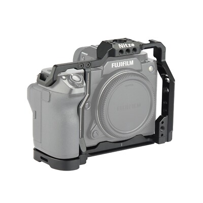 Nitze Cage for Fujifilm GFX 50S II/GFX100S w NATO Rail n QR Plate for Arca  Swiss
