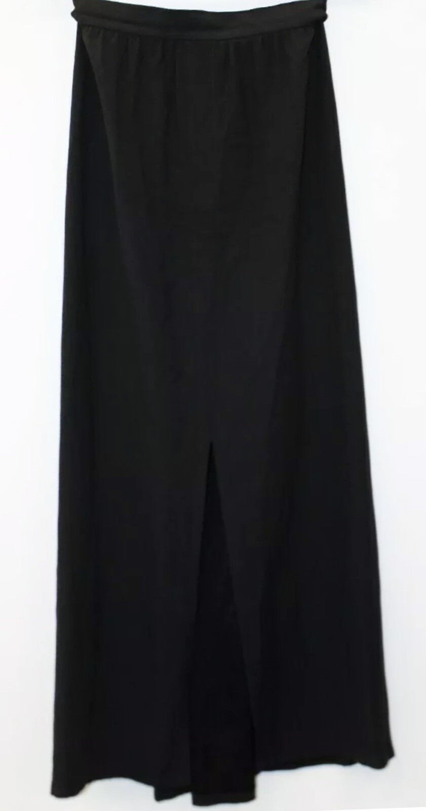 Maxi gonna float nera vintage YVES SAINT LAURENT variante taglia 40 UK 28"