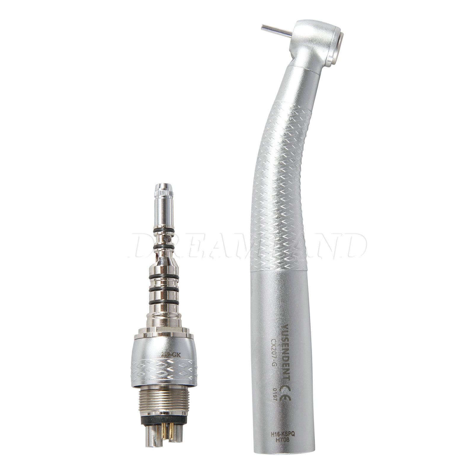 Pièce à Main Dentaire LED à Fibre Optique + Coupleur Rapide 6 Troux | Équipement Dentiste