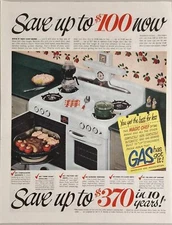1950 Print Ad Magic Chef Completely Automatic Gas Range American Gas Association