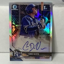 2018 Bowman Chrome REFRACTOR Chris DeVito ROOKIE Auto 197/499 Royals X1