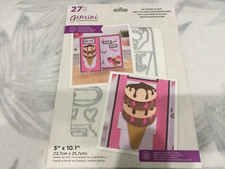 GEMINI By Crafters Companion Waterfall Stamp and Die Set An Extra Scoop New C94