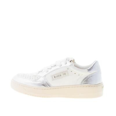 BACK 70 women shoes Slam K V11 sneaker white leather with silver