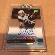 UD  DYLAN STROME CLEAR CUT YOUNG GUNS AUTO ROOKIE CARD
