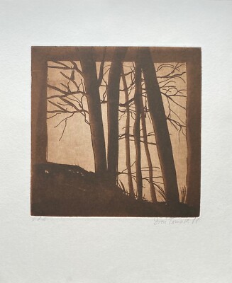 Doris Termath, signierte polychrome Originalradierung von 1988,  Aufl. Nr. e.d.A