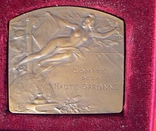 France médaille 100 ans de Peugeot Sochaux 1890-1990 automobile bronze doré