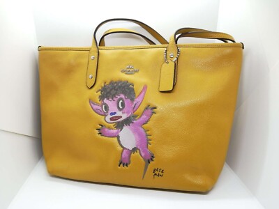NWT COACH Baseman X Buddy Boy City Tote Pebble Leather