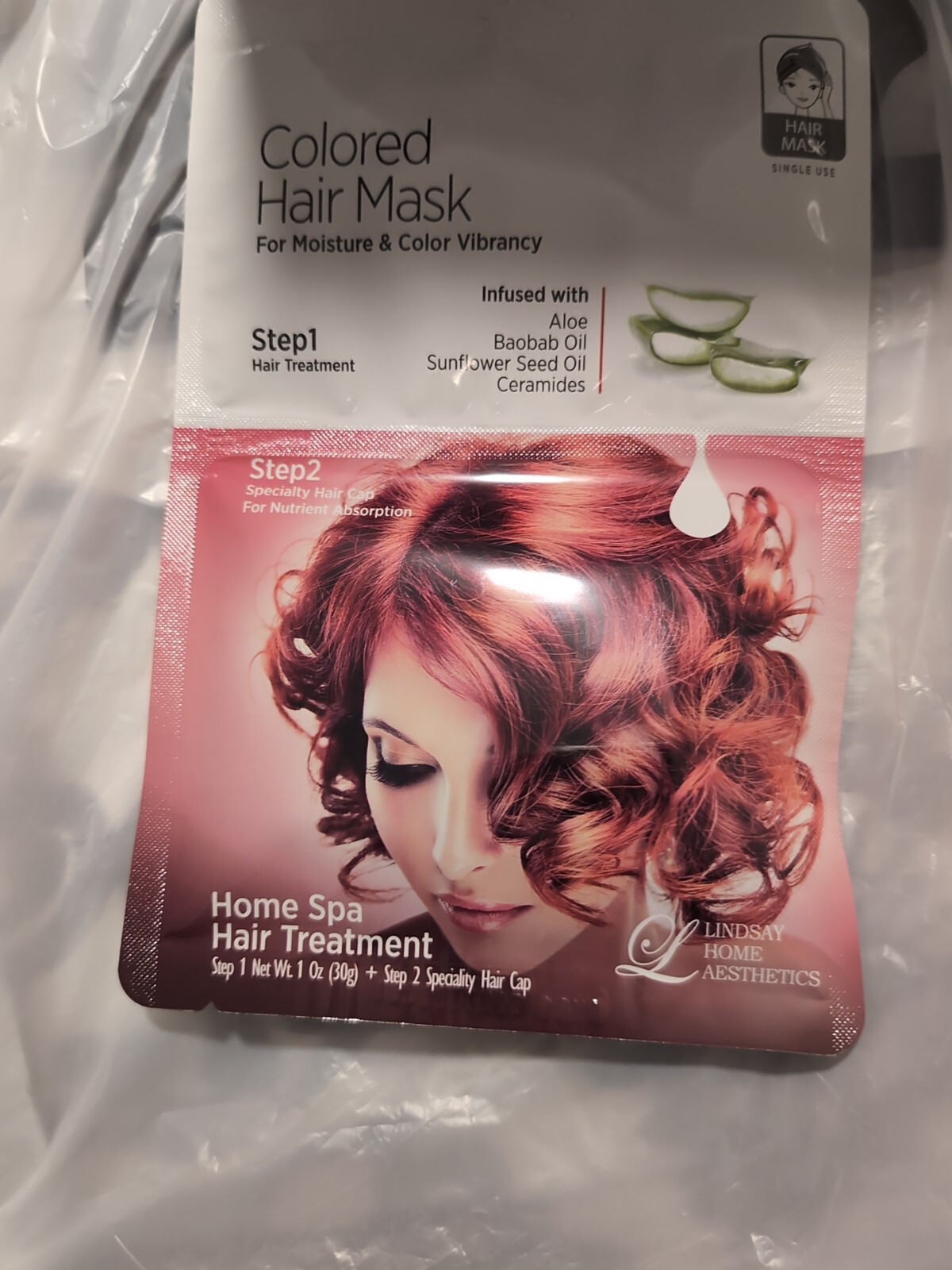 Lindsay Home Aesthetics Colored Hair Masks for Moisture Color UNOPENED Box of 12