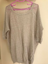 Mango oversize short sleeve off-white Casual women Tops Loose Blouse  Size M