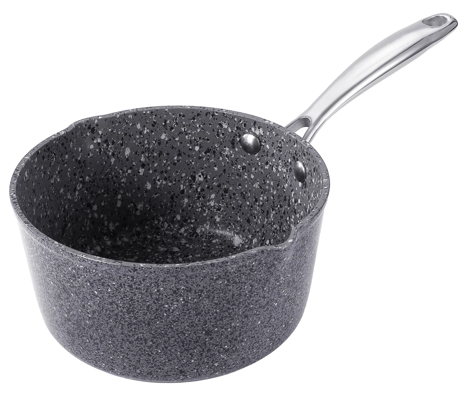 Non-Stick Saucepan Milk Pan with Granite effect Marble Coating Scratch Resistant