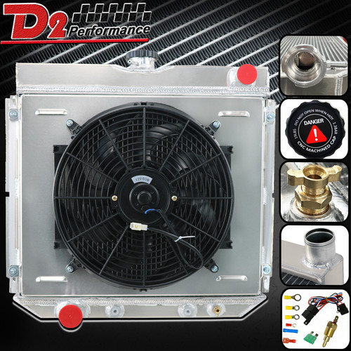 CC339 4 Row Radiator Shroud Fan For 67-70 Ford Mustang Torino/Fairlane Cougar V8 - Bild 1 von 14