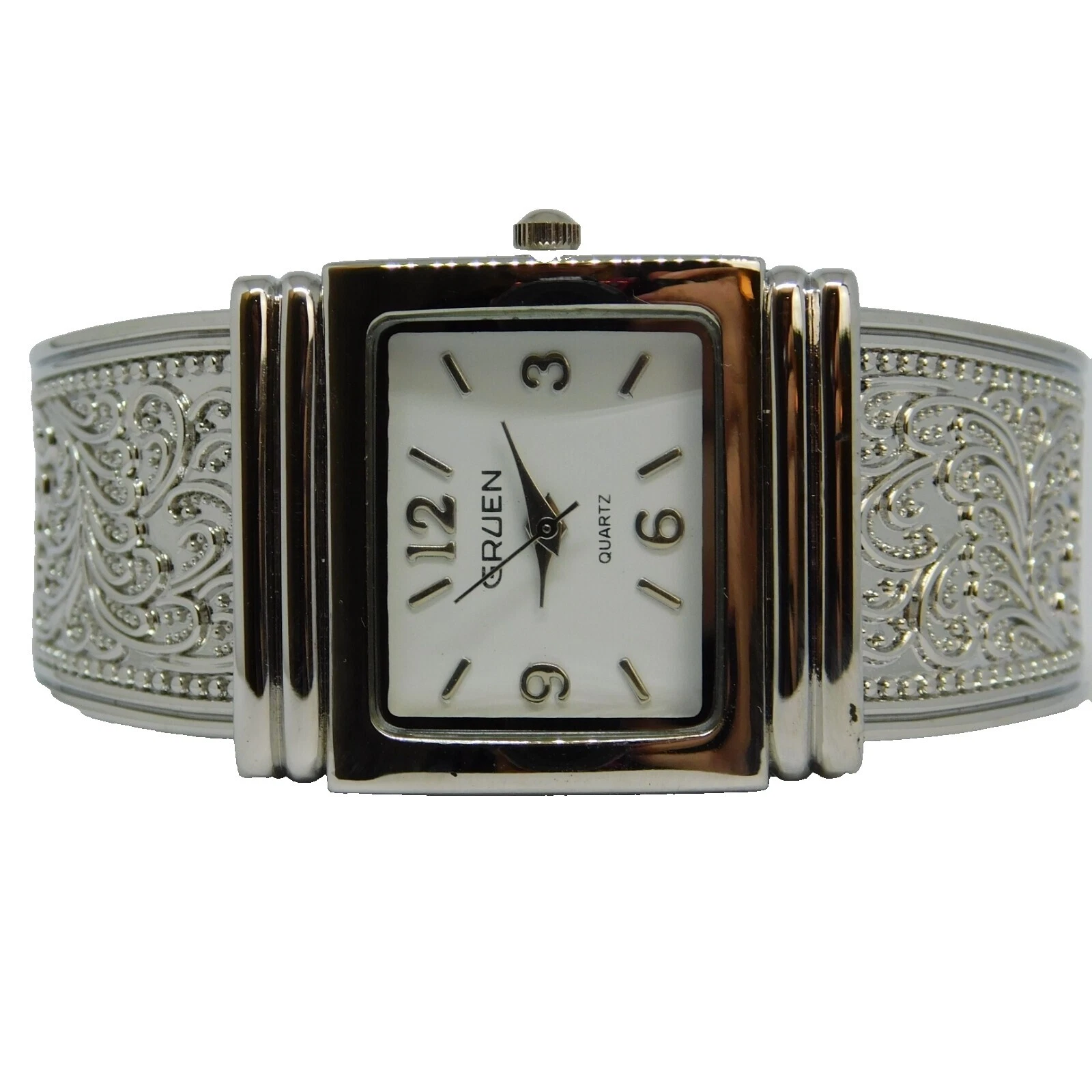 Silver Case Analog Gruen Wristwatches