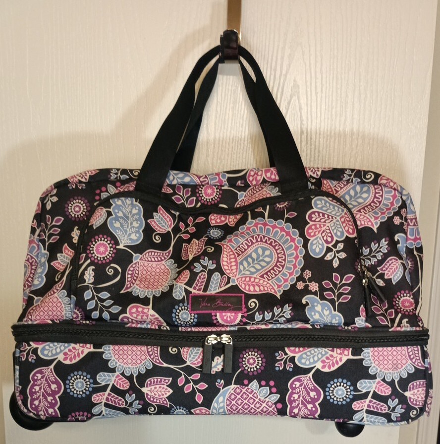 Vera Bradley Wheeled Rolling Duffel Carry On Luggage in Retired Alpine