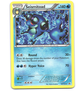 Pokemon 2013 Near Mint NM Seismitoad 42/113 Legendary Treasures Rare Card